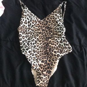 High cut cheetah one piece